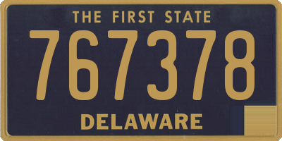 DE license plate 767378