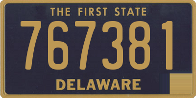 DE license plate 767381