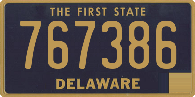 DE license plate 767386