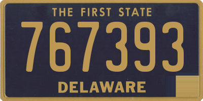 DE license plate 767393