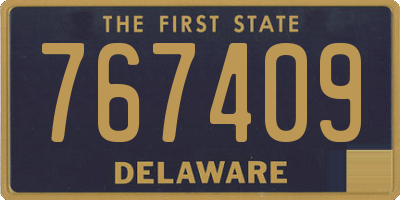 DE license plate 767409
