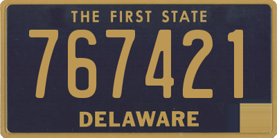DE license plate 767421