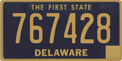 DE license plate 767428