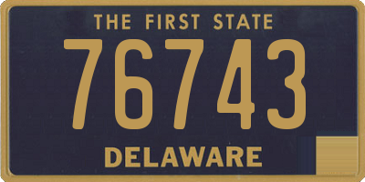 DE license plate 76743