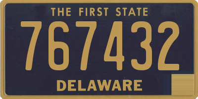 DE license plate 767432