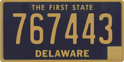 DE license plate 767443