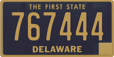 DE license plate 767444