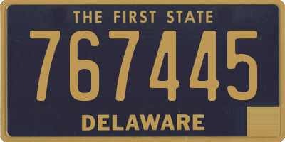 DE license plate 767445