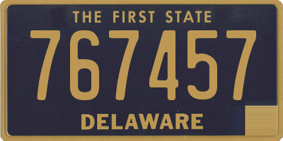 DE license plate 767457