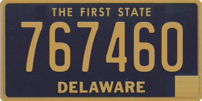 DE license plate 767460