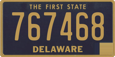 DE license plate 767468