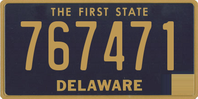 DE license plate 767471