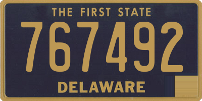 DE license plate 767492