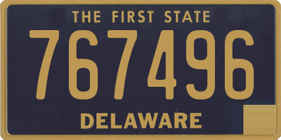 DE license plate 767496
