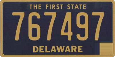 DE license plate 767497
