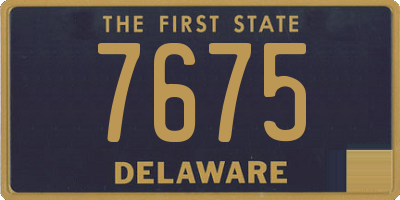 DE license plate 7675