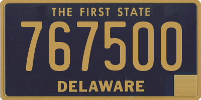 DE license plate 767500