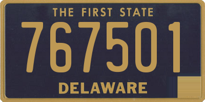 DE license plate 767501