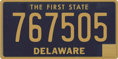 DE license plate 767505