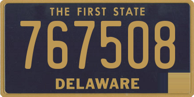 DE license plate 767508