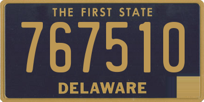 DE license plate 767510