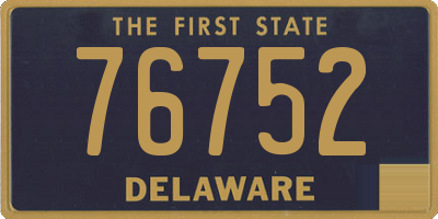 DE license plate 76752