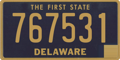 DE license plate 767531