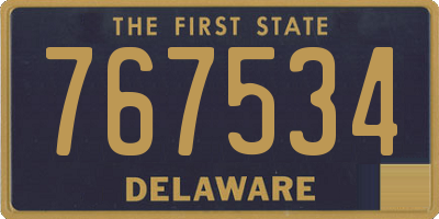DE license plate 767534