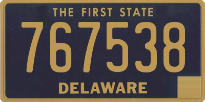 DE license plate 767538