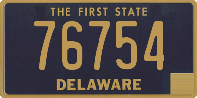 DE license plate 76754