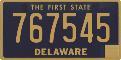 DE license plate 767545