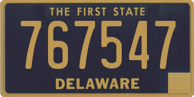 DE license plate 767547