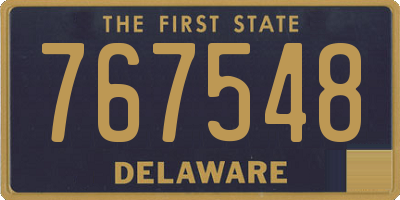 DE license plate 767548