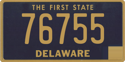 DE license plate 76755