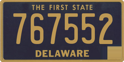 DE license plate 767552