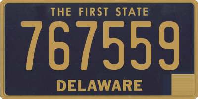 DE license plate 767559