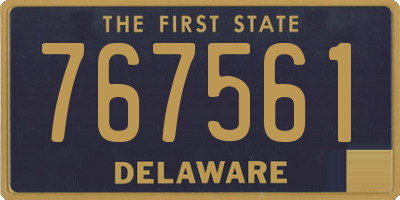 DE license plate 767561