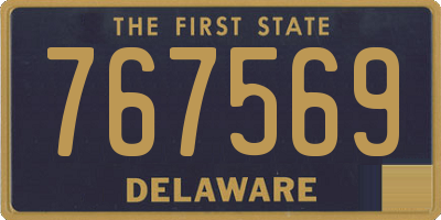 DE license plate 767569