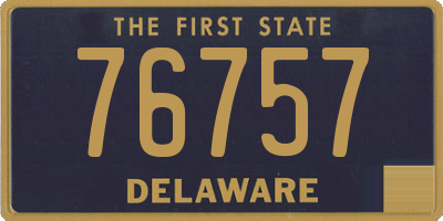 DE license plate 76757