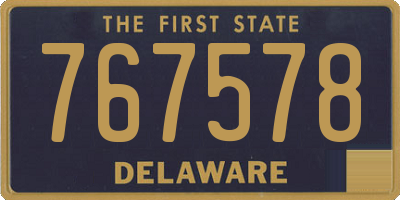 DE license plate 767578