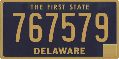 DE license plate 767579