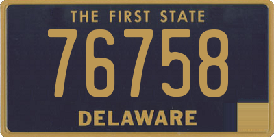DE license plate 76758