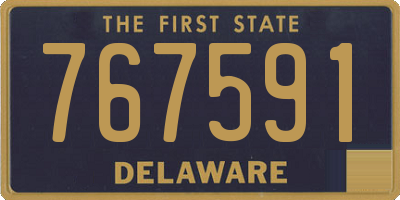 DE license plate 767591