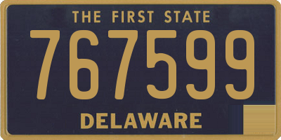 DE license plate 767599