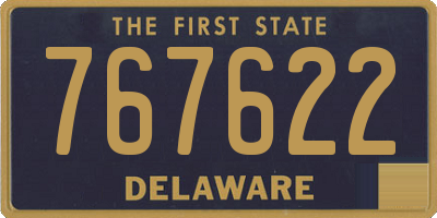 DE license plate 767622