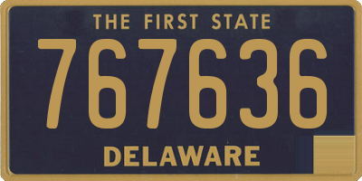 DE license plate 767636