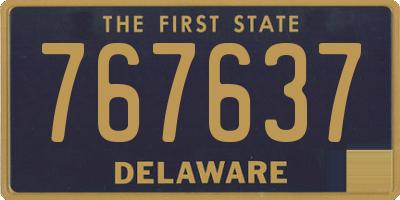 DE license plate 767637