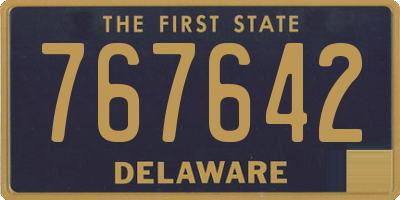 DE license plate 767642