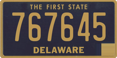 DE license plate 767645