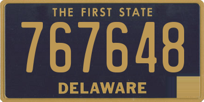 DE license plate 767648